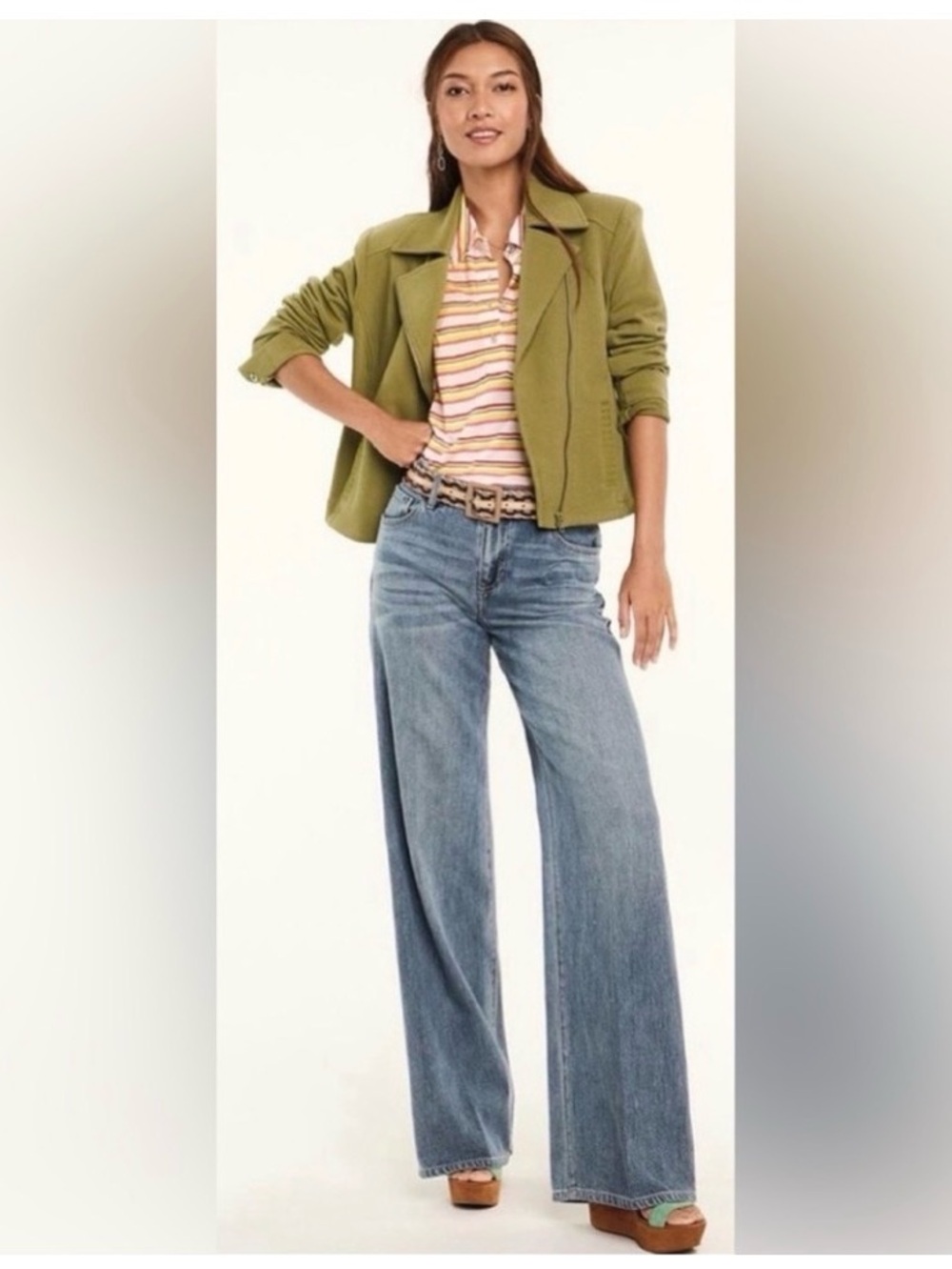 CABI Ashbury wide leg jeans size 10